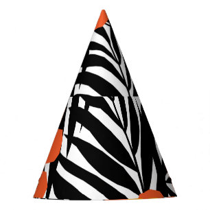 Chapeaux De Fêtes Feuilles de palmiers tropicaux, application vintag