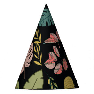 Chapeaux De Fêtes Feuilles tropicaux : Floral Vintage d'été