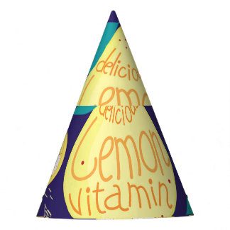 Chapeaux De Fêtes Feux de citrons : bleu foncé Motif brillant