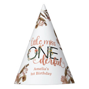 Chapeaux De Fêtes Fille 1er anniversaire Little Miss Onederful