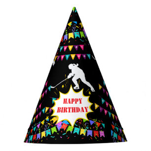 Chapeaux De Fêtes Fille de hockey Joueuse Anniversaire