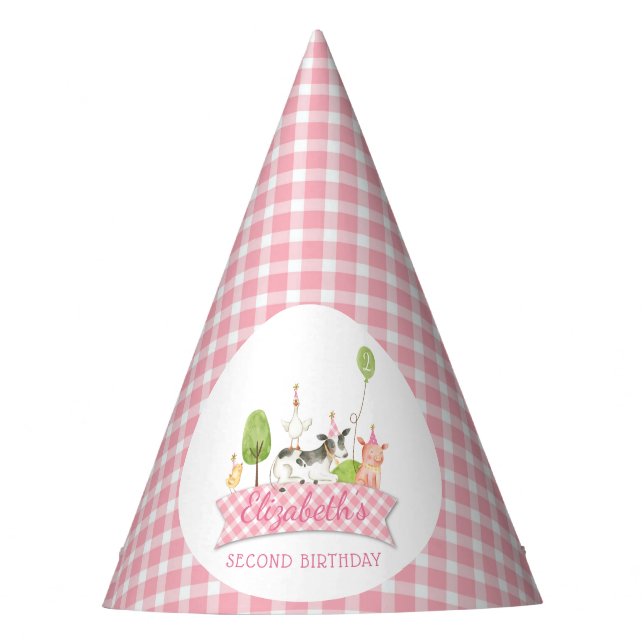 Chapeaux De Fêtes Filles Barnyard Anniversaire (Devant)