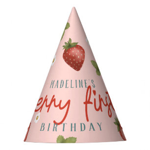 Chapeaux De Fêtes Filles Berry Première fraise 1er anniversaire