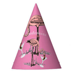 Chapeaux De Fêtes Flamant rose Boire Martini Thunder_Cove