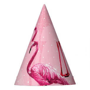 Chapeaux De Fêtes Flamant rose Elégance : Motif d'oiseaux roses.