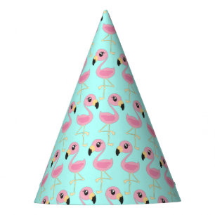 Chapeaux De Fêtes Flamant rose rose mignon Tropical 1er anniversaire
