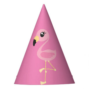 Chapeaux De Fêtes Flamant rose rose mignon Tropical 1er anniversaire