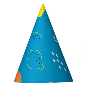 Chapeaux De Fêtes Flamants roses, fruits tropicaux abstraits, patter