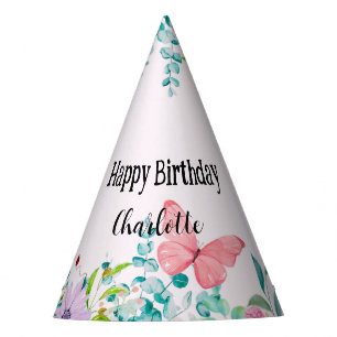 Chapeaux De Fêtes Fleur colorée moderne à papillon Ladybug