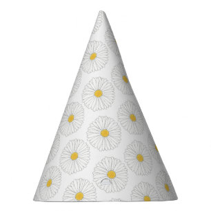 Chapeaux De Fêtes Fleur Jardin Floral Jaune Blanc