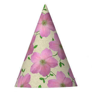 Chapeaux De Fêtes Fleur rose douce de réception en plein air sur