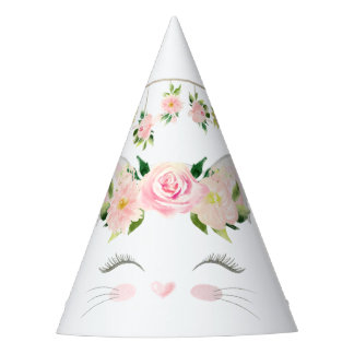Chapeaux De Fêtes Fleurs de chats Kitten Anniversaire