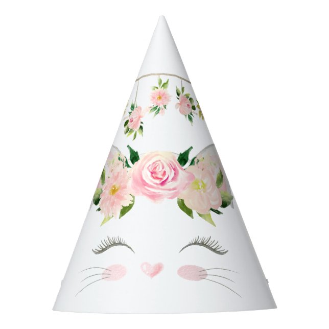 Chapeaux De Fêtes Fleurs de chats Kitten Anniversaire (Devant)
