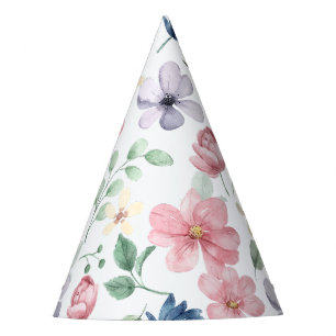 Chapeaux De Fêtes Fleurs de printemps et Motif Feuille