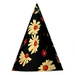 Chapeaux De Fêtes Fleurs de soleil d'automne : Harmonie rouge-orange