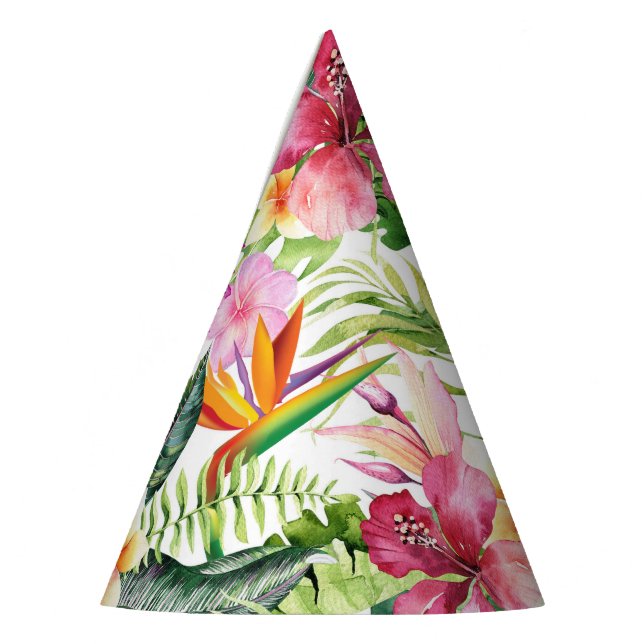 Chapeaux De Fêtes Fleurs florales tropicales Fête d'anniversaire de  (Gauche)