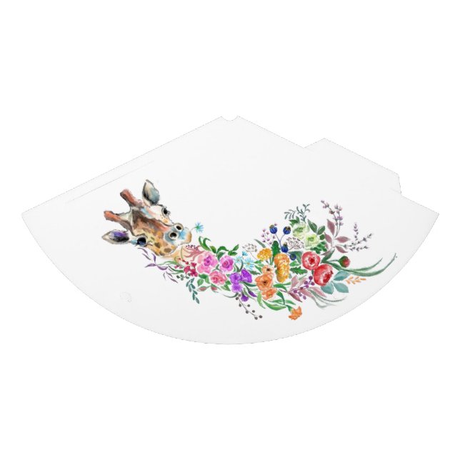 Chapeaux De Fêtes Fleurs Giraffe Papier Casquette (Devant)