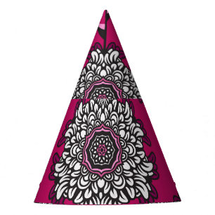 Chapeaux De Fêtes Fleurs Graphiques Florales rose sans joint