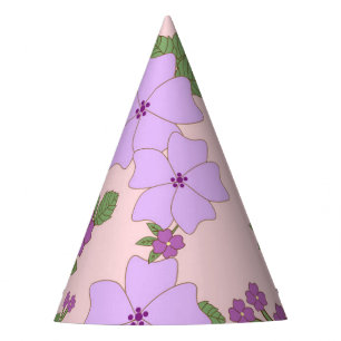 Chapeaux De Fêtes Fleurs Violettes, Modèle Floral, Motif De Fleurs