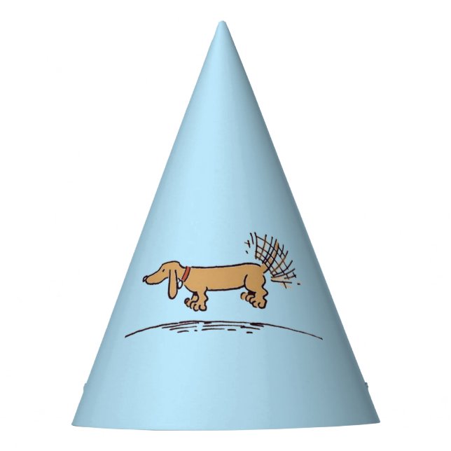 Chapeaux De Fêtes Flying Dachshund blue casquettes (Devant)