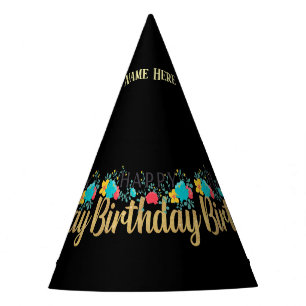Chapeaux De Fêtes Fournitures artisanales Fleurie Joyeux Anniversair