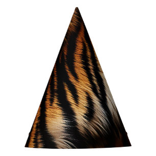 Chapeaux De Fêtes Fourrure de tigre noir orange