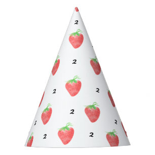 Chapeaux De Fêtes Fraise 1er 2e 3e 4e 5e Fille du 6e anniversaire