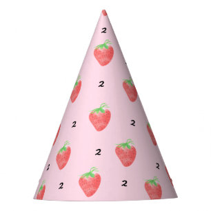 Chapeaux De Fêtes Fraise 1er 2e 3e 4e 5e Fille du 6e anniversaire
