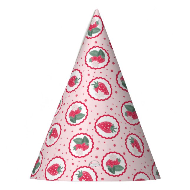 Chapeaux De Fêtes Fraise mignonne Casquettes de fête d'anniversaire  (Gauche)