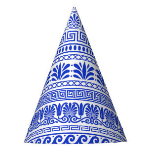 Chapeaux De Fêtes Fret grec, Motif méditerranéen, Bleu