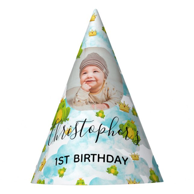 Chapeaux De Fêtes Frog Prince Aquarelle Cute (Devant)