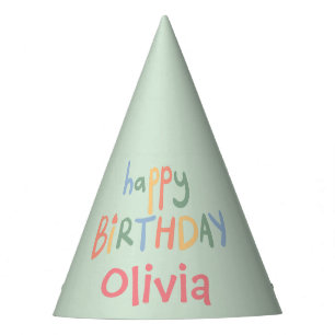 Chapeaux De Fêtes Fun coloré Editable Anniversaire de enfant Casquet