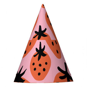 Chapeaux De Fêtes Fun fraise, design artisanal sans couture.