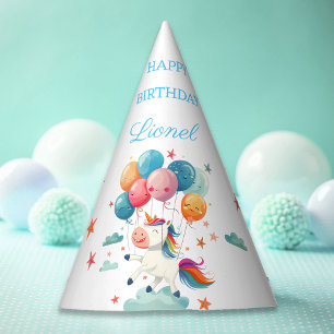 Chapeaux De Fêtes Funny Flying Unicorn Rainbow Colors 1er anniversai