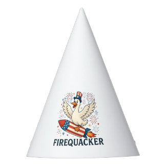 Chapeaux De Fêtes Funny Rubber Duck USA Patriotic Firequacker 4e
