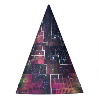 Chapeaux De Fêtes Futurisme rétro : 80's Neon Géométrique