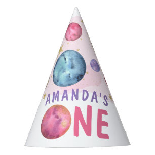 Chapeaux De Fêtes Galaxy Space Girl Fête d'anniversaire