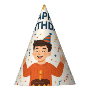 Chapeaux De Fêtes Garçon ballon joyeux anniversaire amusant