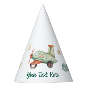 Chapeaux De Fêtes Garçon Cool Moderne Anniversaire Thème Avion Fête