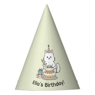 Chapeaux De Fêtes Gâteau d'anniversaire de chat joyeux Design person