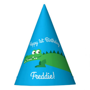 Chapeaux De Fêtes Gator Alligator Crocodile 1er anniversaire