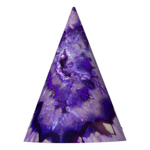 Chapeaux De Fêtes Géode d'âge violet de plumes