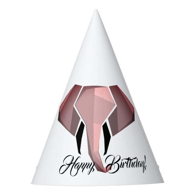 Chapeaux De Fêtes Geometrics Elephant Head Anniversaire (Devant)