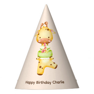 Chapeaux De Fêtes Girafe Bébé mignonne avec gâteau, Anniversaire