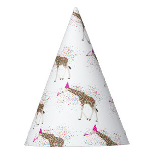 Chapeaux De Fêtes Giraffe Fête Safari Animaux ayant une fête