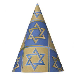 Chapeaux De Fêtes Gold Blue Star de David Art Panels