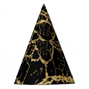 Chapeaux De Fêtes Gold Marbling Texture : Elément Design Luxe
