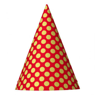 Chapeaux De Fêtes Gold Polka Dot Red Party Casquette
