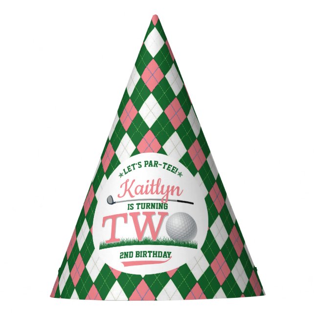 Chapeaux De Fêtes Golf PAR-TEE 2e anniversaire (Devant)