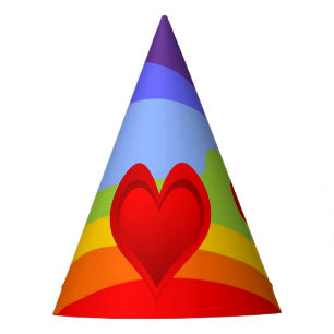 Chapeaux De Fêtes Gradients RED LOVE HEART + votre backgr. & idées
